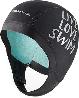 BUDDYSWIM Gorro neopreno, 2,5 mm, natação em águas abertas. Gorro natação homem e mulher de neoprene isolamento do frio, fecho fácil, mergulho, mergulho, surf e trabalhos na água.