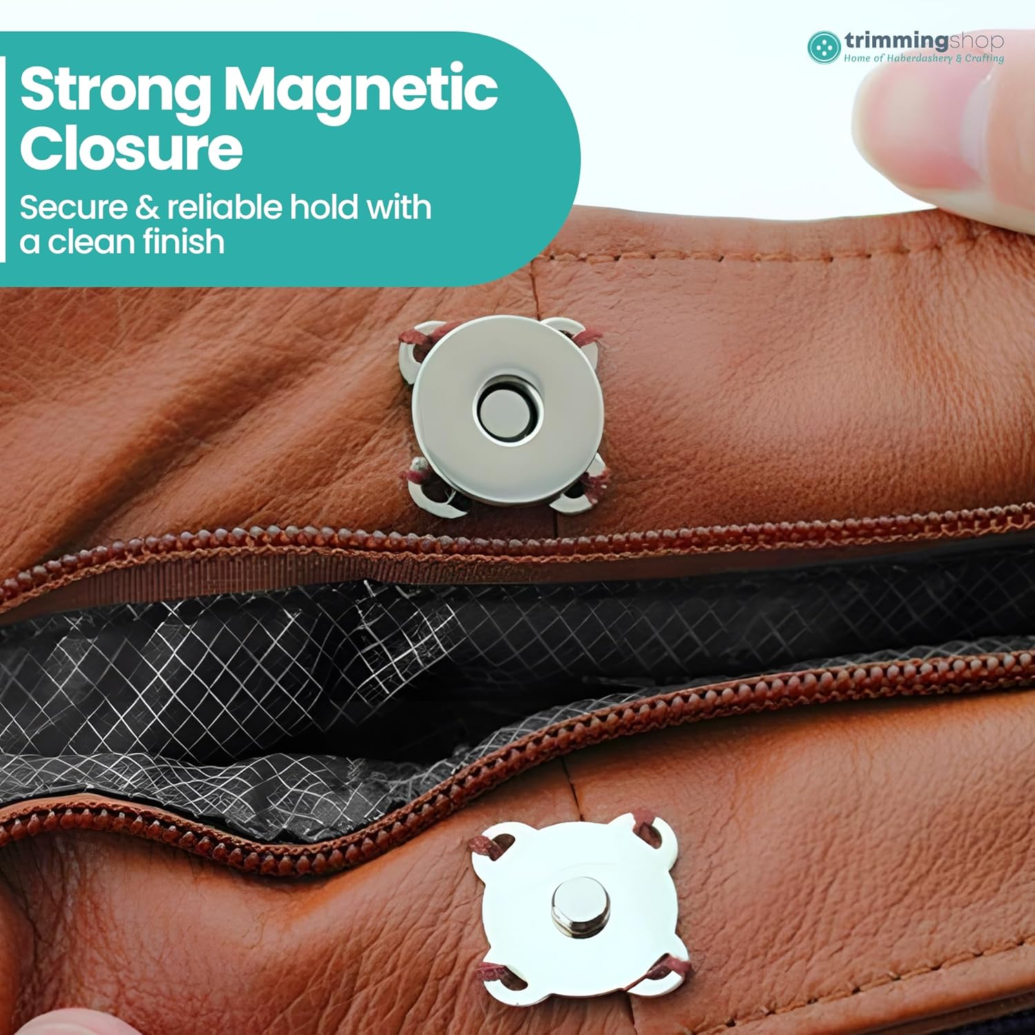 Trimming Shop Magnetic Snap Fasteners Metal Clasps Sewing Accessory for DIY Clothing, Crafts, Purses, Leather Coat, Jacket Handbag Making (14mm, Gunmetal Black, 50pcs)
