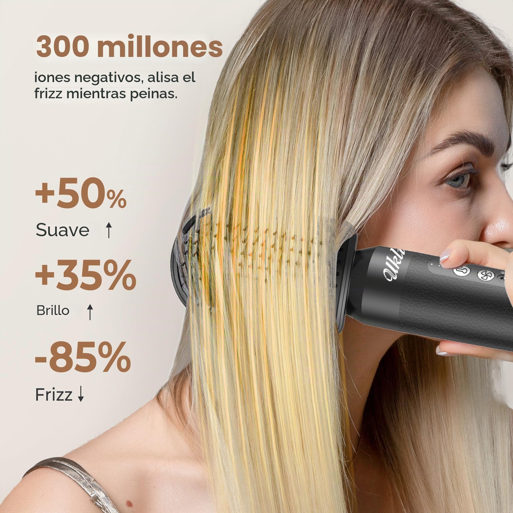 Secador Pelo 7 in 1 Pro, UKLISS Airstyler & Moldeador de Pelo con Hair Dryer, Rizador Pelo Automatico, Cepillo Secador de Pelo, Thermal Brush, Cepillo Alisador Pelo, Regalos para Mujeres Styling