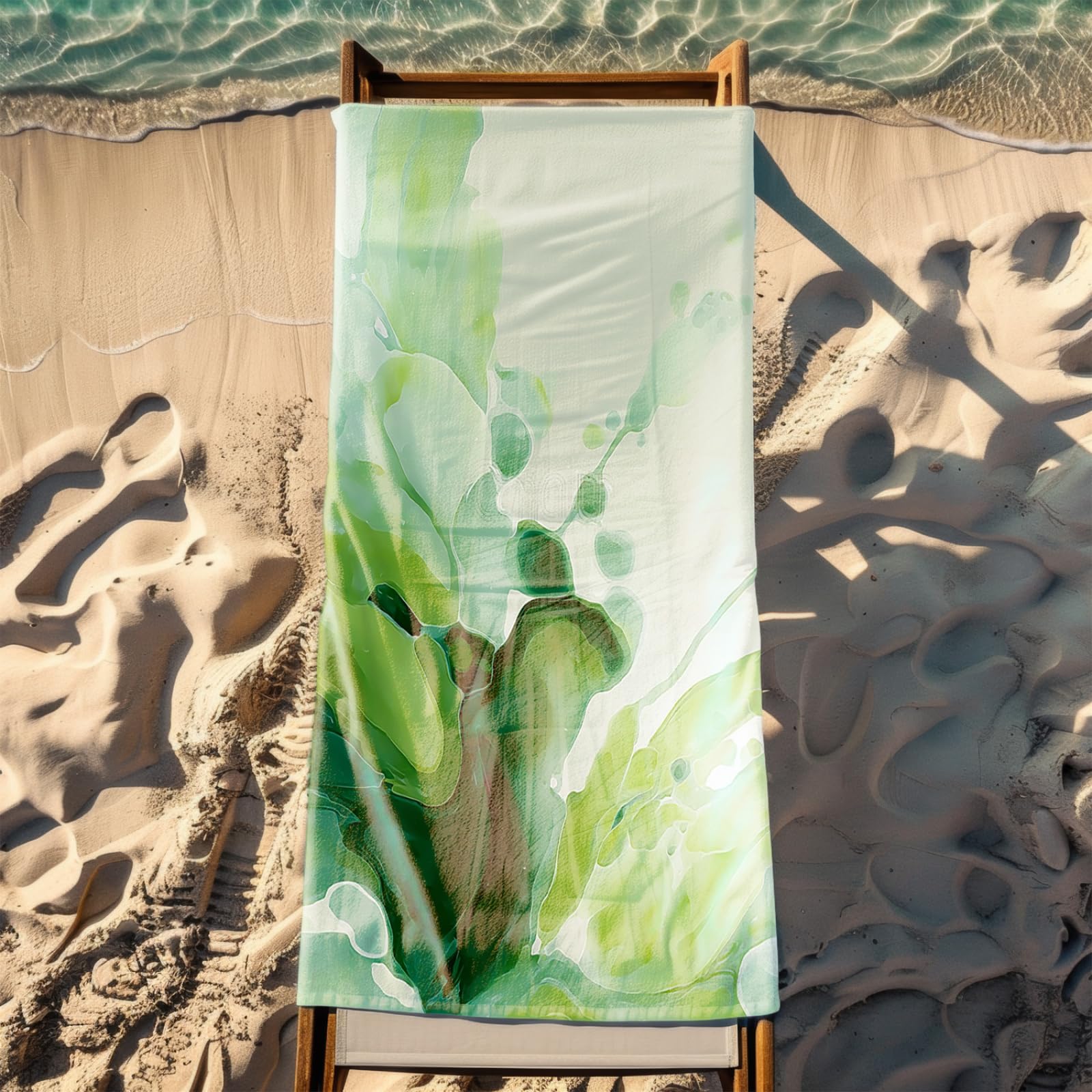 Générique Serviette Microfibre Plage Modèle Vert