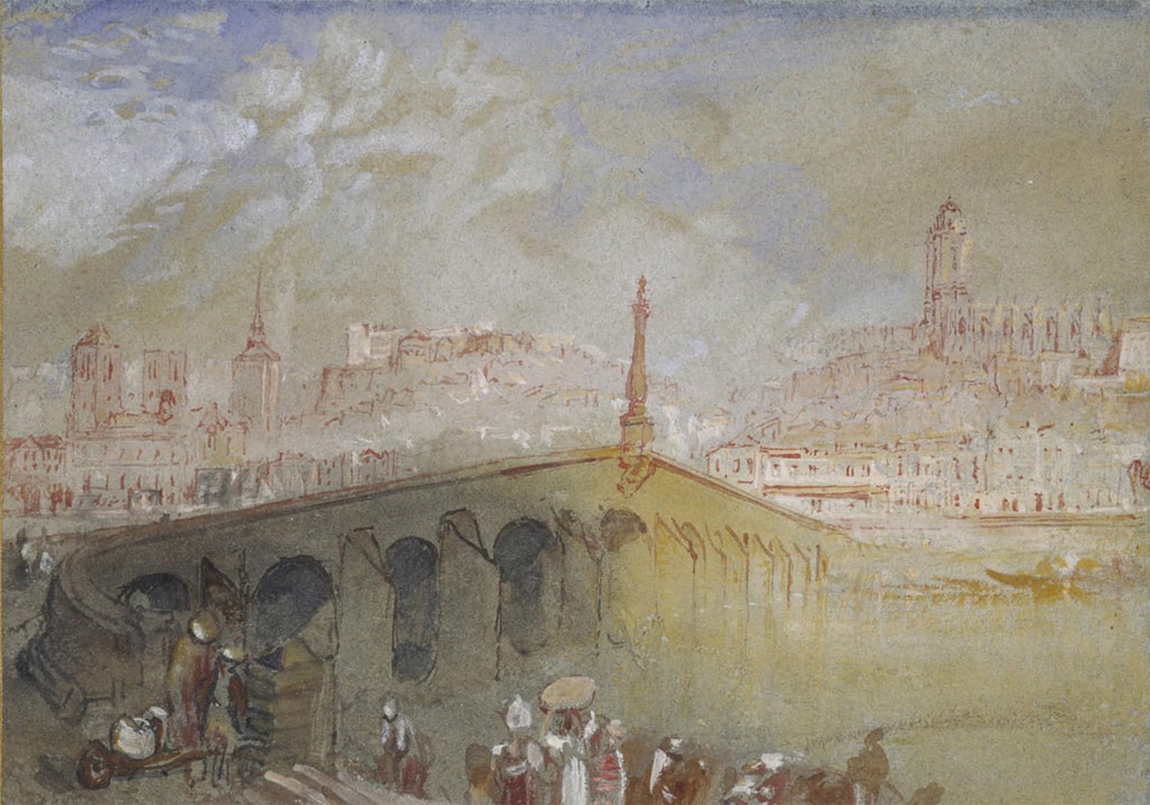 POSTERIIk Famous Modern Artwork Art Mural the Bridge At Blois: Fog Clearing by Mallord William Turner Oil Paintings Pictures for Home Decor 60x90cm