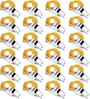SHENGQIDZ 24-Pack Stainless Steel Sports Whistles with Lanyard - Loud 120dB Crisp Sound for Coaches, Referees, Trainers