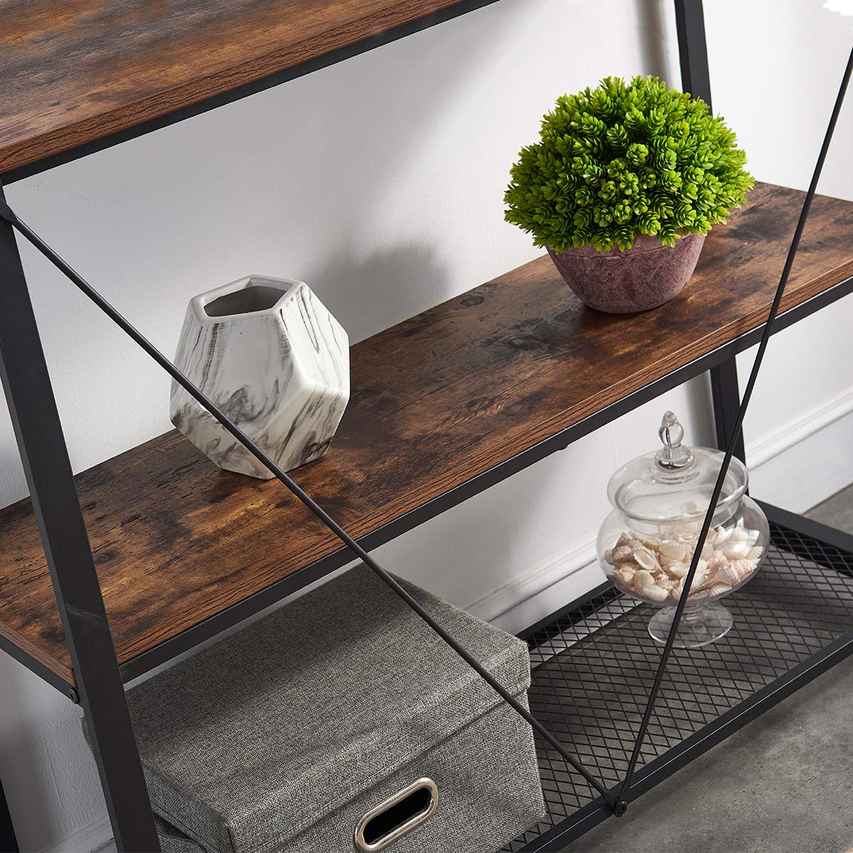 FELLYTN Console Tables for Entryway, Industrial Sofa Table with Metal