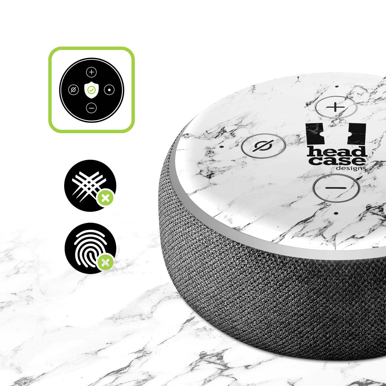 Head Case Designs Licenza Ufficiale Alyn Spiller Legno e Resina Aqua Mix Sticker Pelle Adesivo per Amazon Echo Plus (2nd Gen)