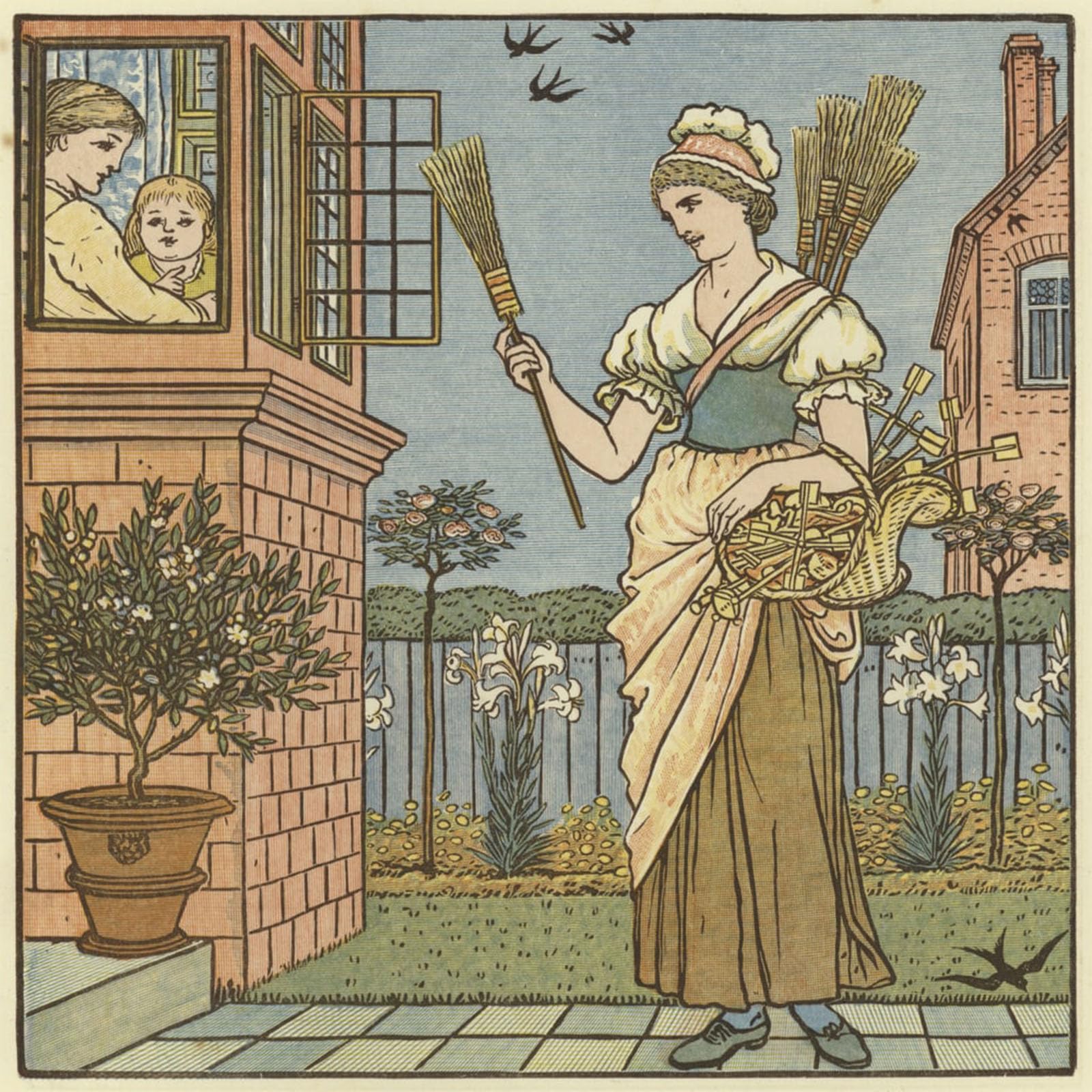 Tableau Walter Crane Acheter un balai Impression 60x90cm - 5