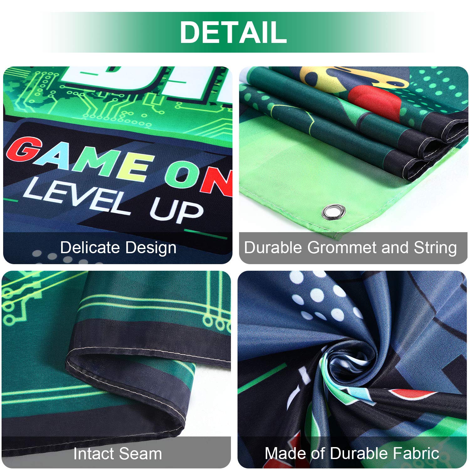 Buy Video Game Happy Birthday Backdrop Game On Birthday Party Backdrop Banner Level Up Gaming 