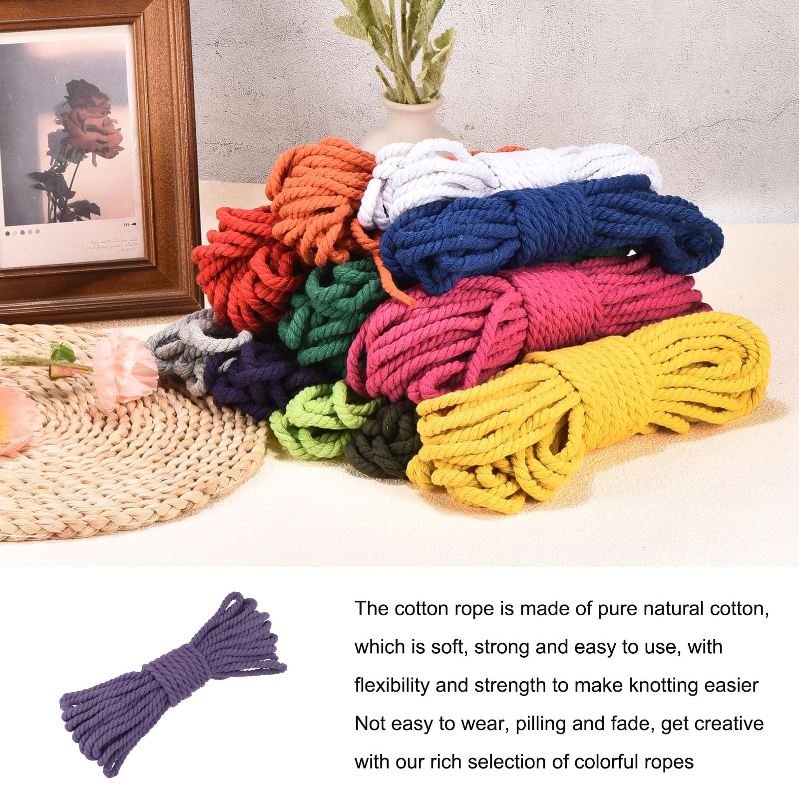 Rebower 0.5 Inch 50 Feet Macrame Cord - Image 4