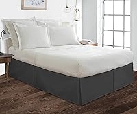 Vista 5 de Falda de cama de doble tono, color borgoña, tamaño Twin de 16 pulgadas, caída a medida, de ajuste fácil, suave, doble cepillado, de microfibra