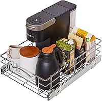 Vista 26 de HOLDN' STORAGE Organizador de gabinete extraíble, cajón deslizante para armarios de cocina y despensa, estante enrollable para ollas, sartenes