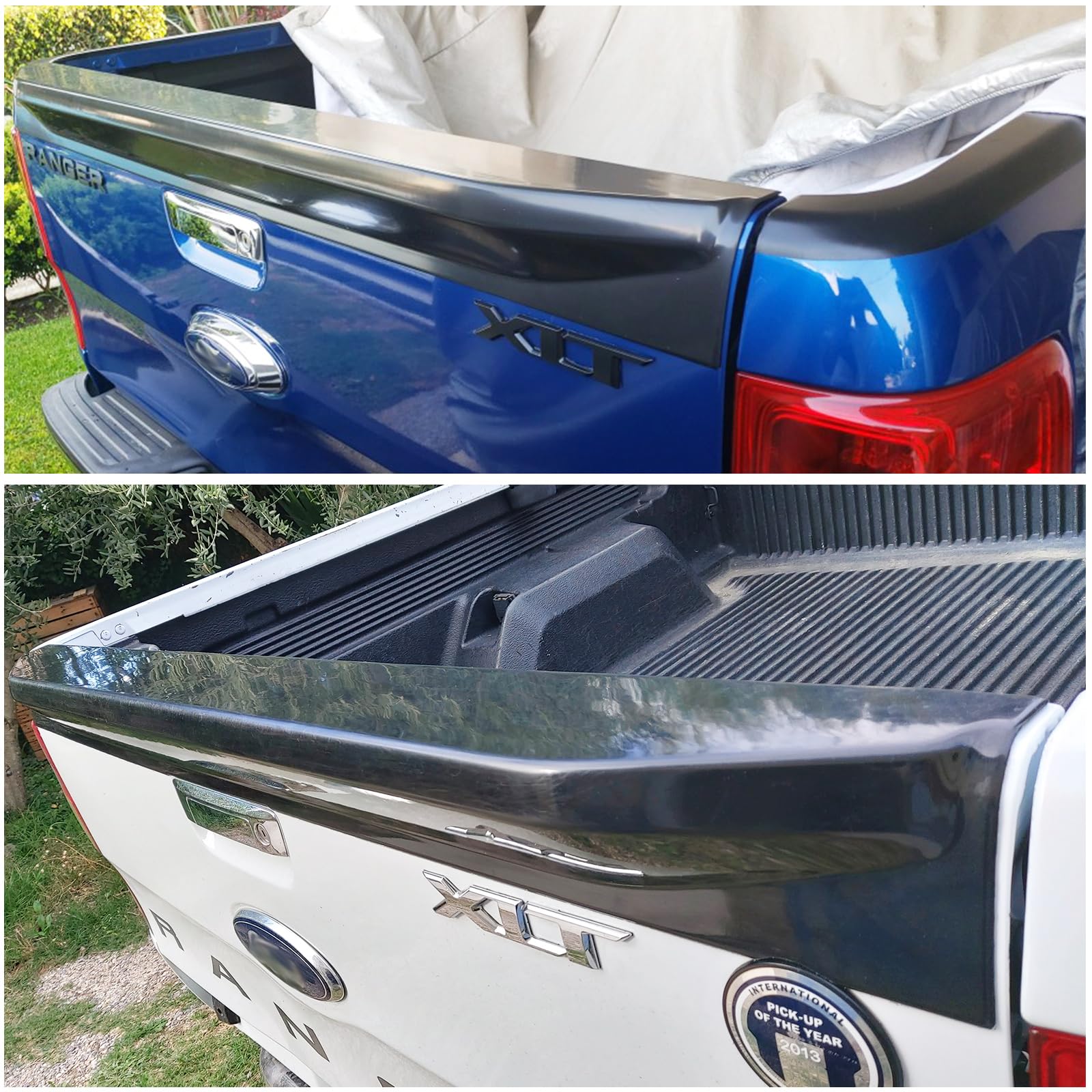 Spolier portellone Protezione della copertura del portellone per Ford Ranger 2012-2022 Wildtrak XL XLT Tremor Platinum T6 T7 T8 Raptor ABS Nero opaco