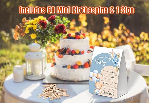 Miniatura 9 de Encantado Pixie Fairy Shower Decoración, No digas Baby Shower Game, decoración de Baby Shower de género neutro, juego de pinzas para ropa pequeña,