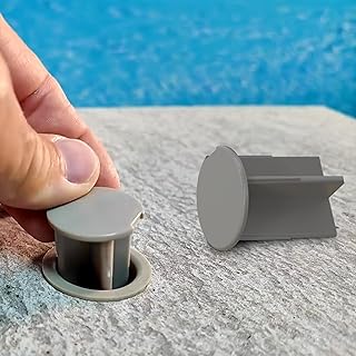 Pool Fence Caps – Putty 25 Pack of 1-Inch Pool Fence Hole Caps – Used for Covering Deck Sleeves in Safety Fencing – Protects Pool Areas When Fence is Removed – Compatible with Most Systems