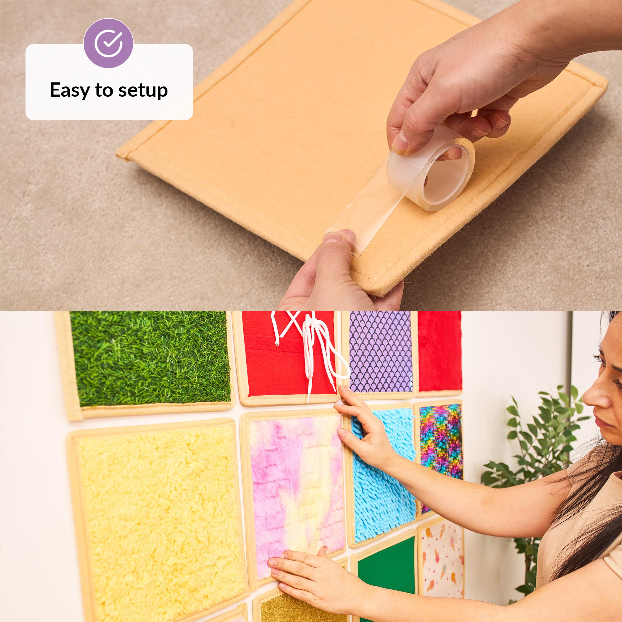 Set Di 12 Tappetini Sensoriali A Forma Di Cuore Per Bambini - Texture Diverse, Attività Tattili E Antistress