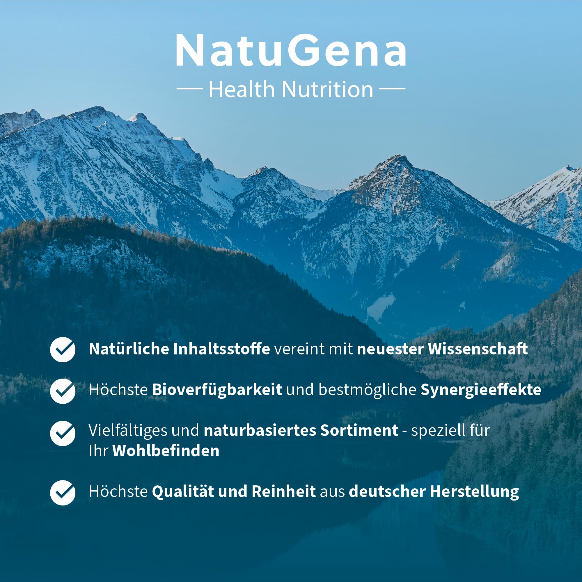 NatuGena Mangan-Komplex, Gluconat, Bisglycinat, Citrat, trägt zu einem gesunden Energiestoffwechsel bei, 120 Kapseln (120 Tage Packung)