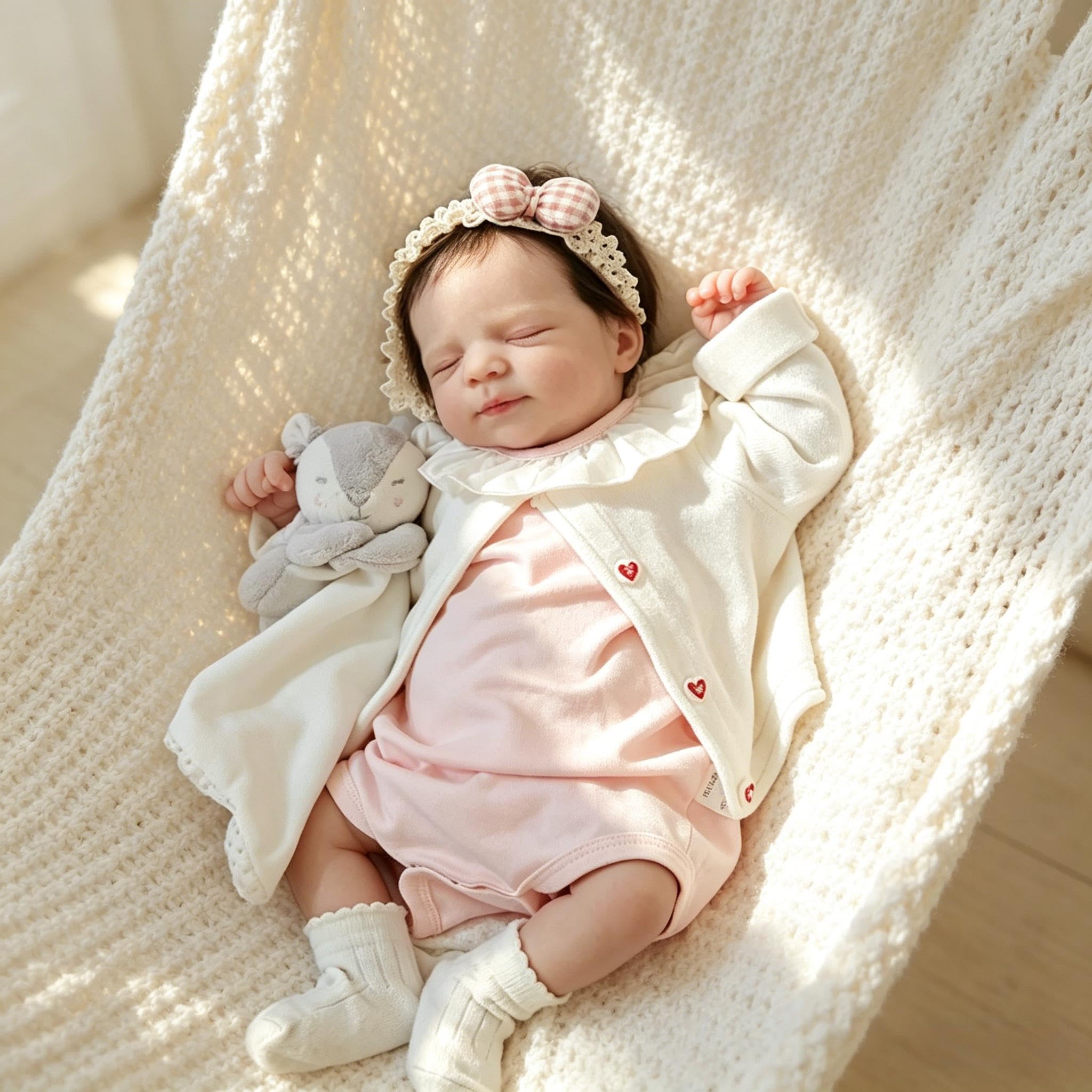 RXDOLL 45 cm realistyczne lalki dla noworodka, dla dziewczynki, śpiące lalki Reborn Baby Doll, silikonowe, na całe ciało, winylowe, realistyczne, anatomicznie poprawne, lalki dla niemowląt z zabawkami