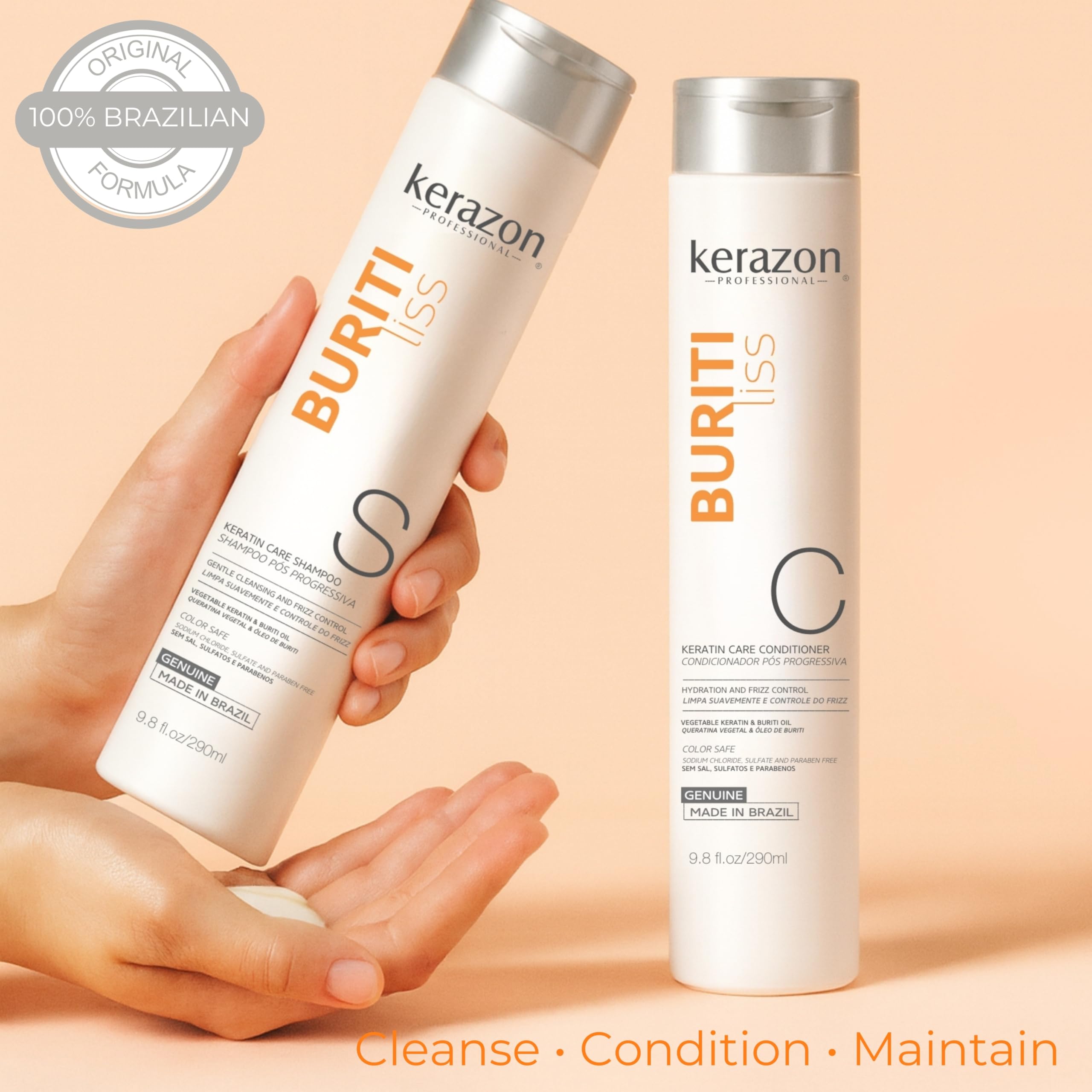 Sulfate-Free Keratin Care Shampoo & Conditioner Dual Pack