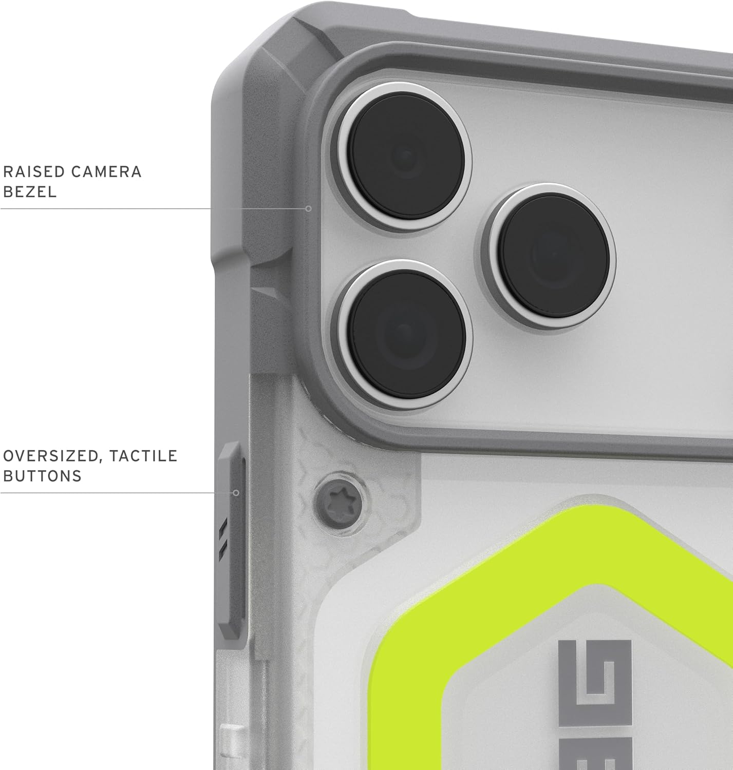 URBAN ARMOR GEAR UAG Designed for iPhone 17 Pro Max Case Pathfinder Clear - Compatible with MagSafe Luminous Glow in The Dark Military Grade Protective Cover, Active Neon