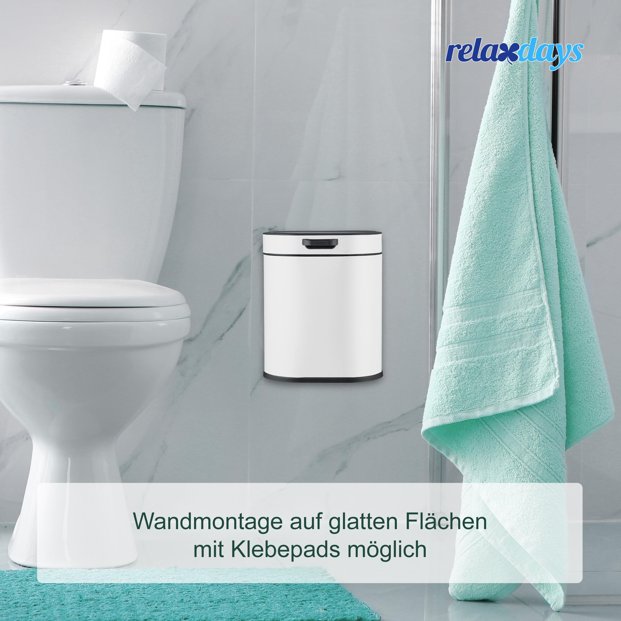 Relaxdays Mülleimer Wandmontage 5 L – Bild 6