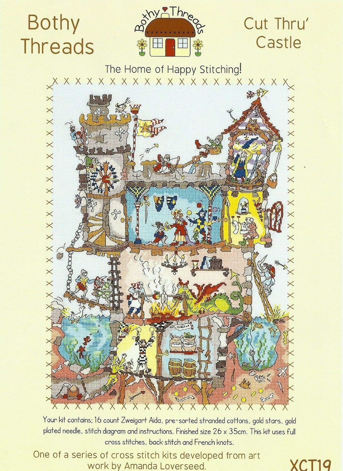 Cut Thru Series - Castle - Cross Stitch Pattern