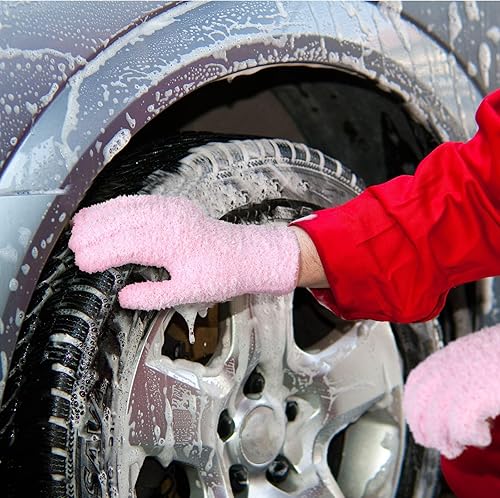 Miniatura 5 de Patelai 3 pares de guantes de microfibra lavables y reutilizables, guantes de limpieza para mujer