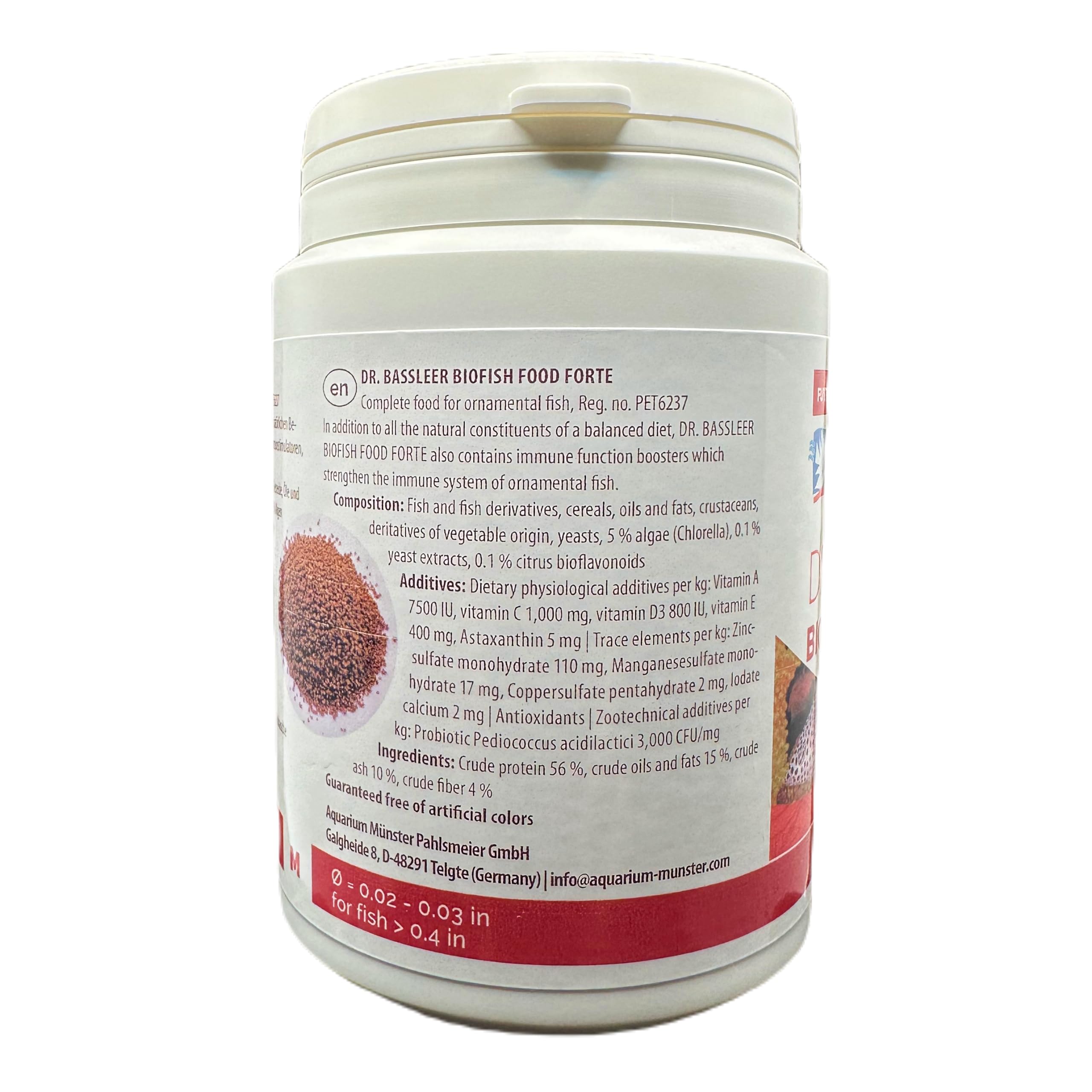 Bassleer Forte Fish Food (Med, 150g)