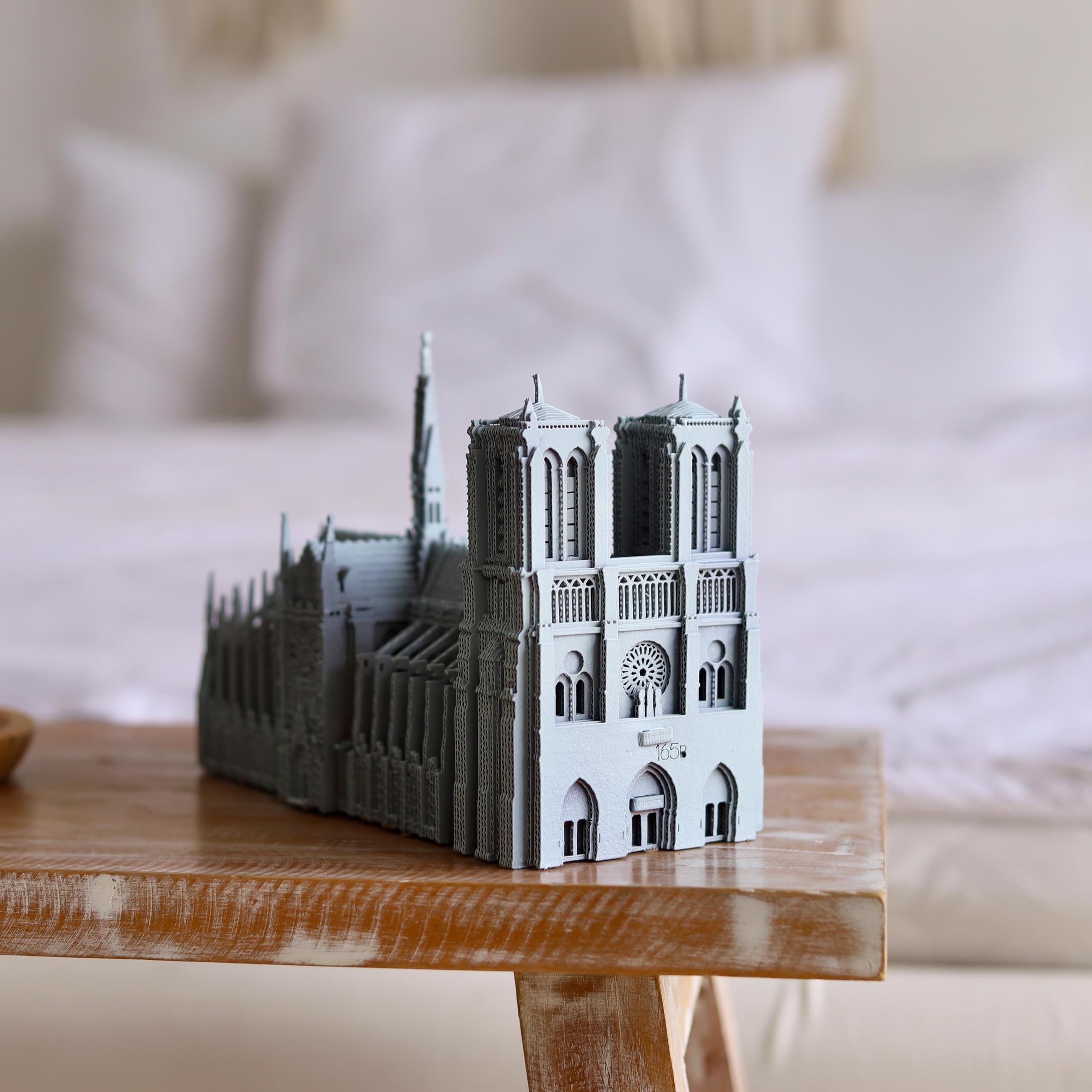 Notre-Dame de Paris Puzzle 3D en Carton – Maquette à Monter | 165 Pièces, 26 × 16 × 10 cm – Kit Sculpture DIY à Peindre, Matériaux Recyclés, Ados & Adultes, Idée Cadeau Déco