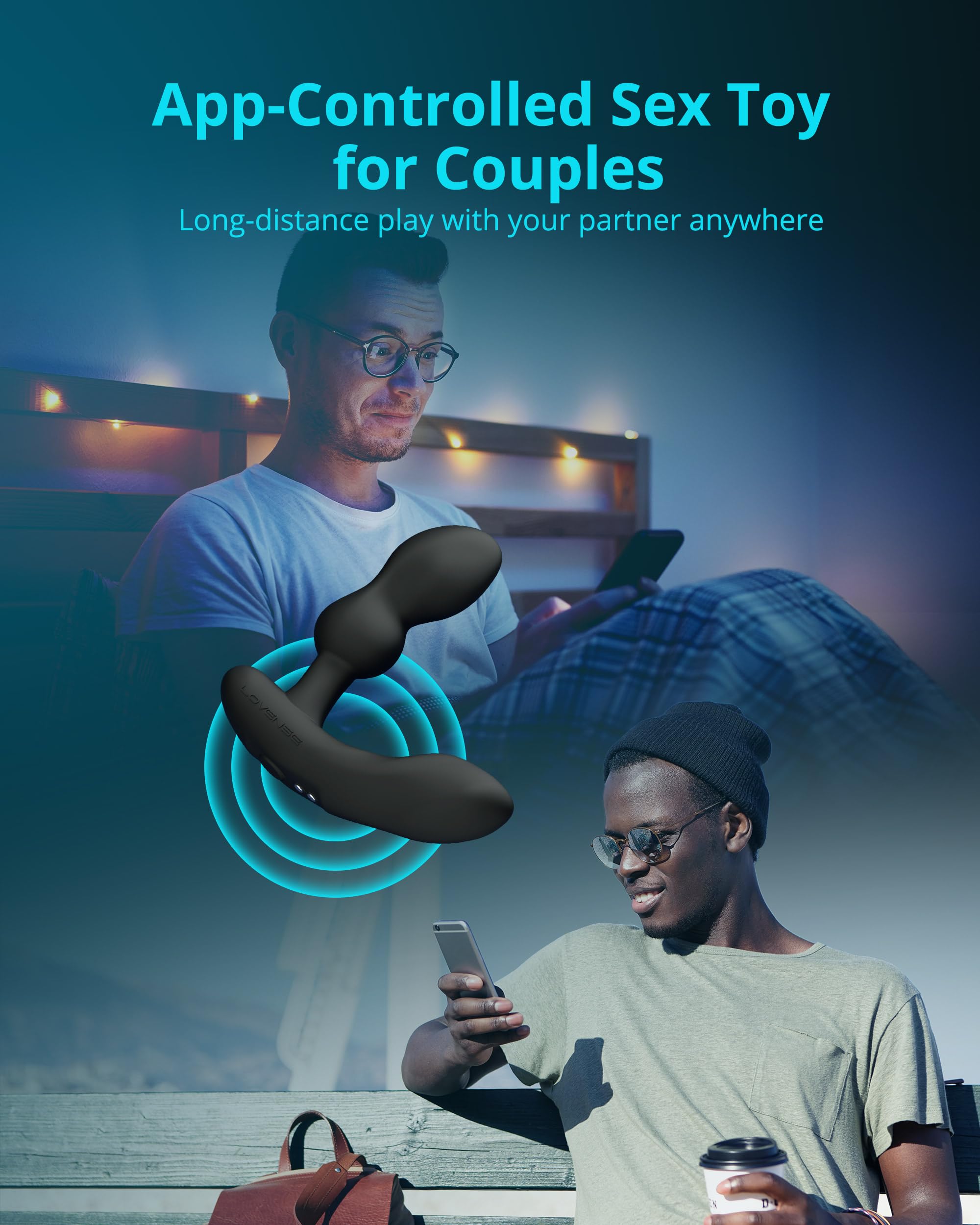 LOVENSE Edge 2 Prostate Massager Vibrating Butt Plug, Adjustable Anal Vibrator with Remote Control Adult Sex Toys & Games for Men Beginner Advanced Player, Powerful Vibration, Waterproof