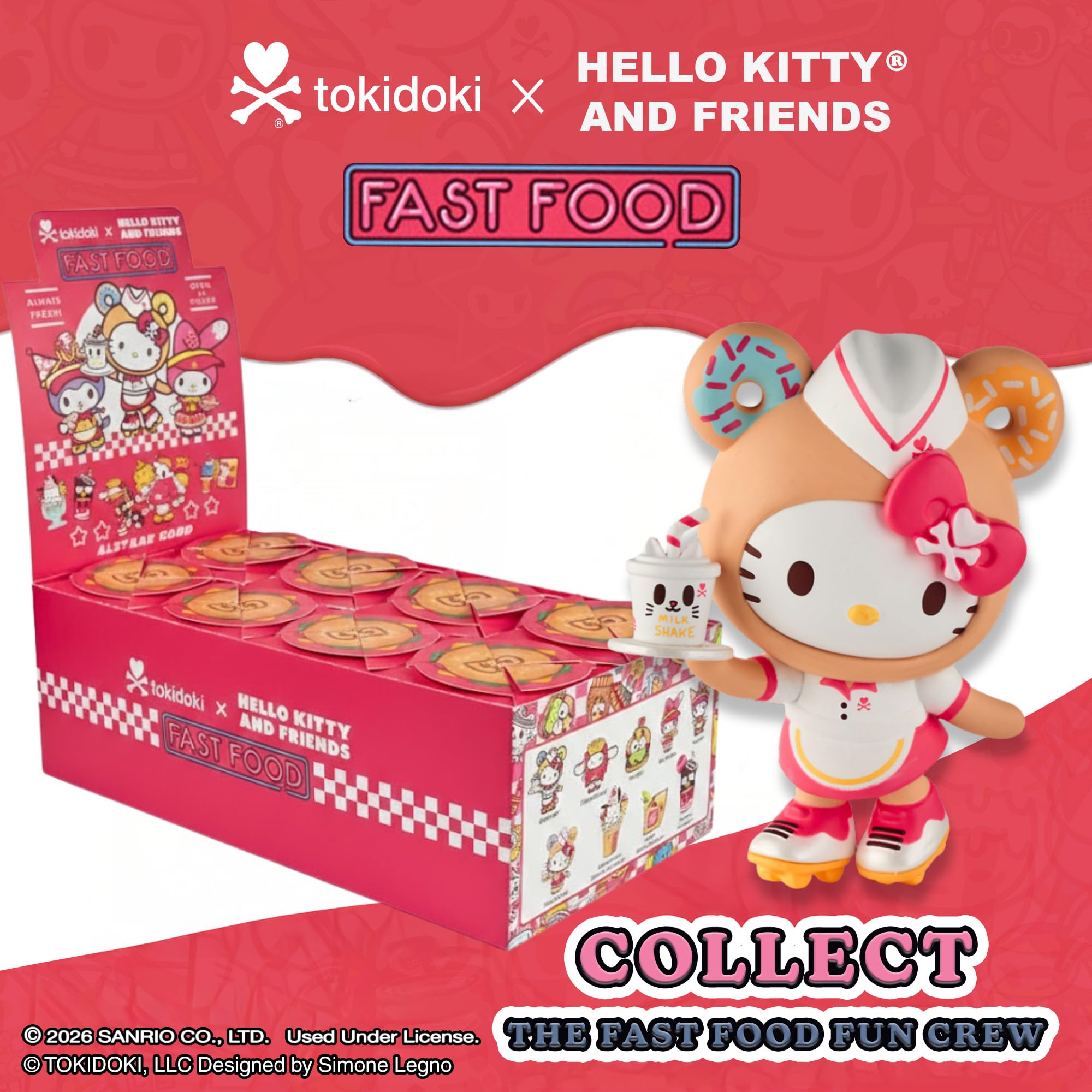 Amazon.com: tokidoki™ - Hello Kitty®️ and Friends Fast Food Blind