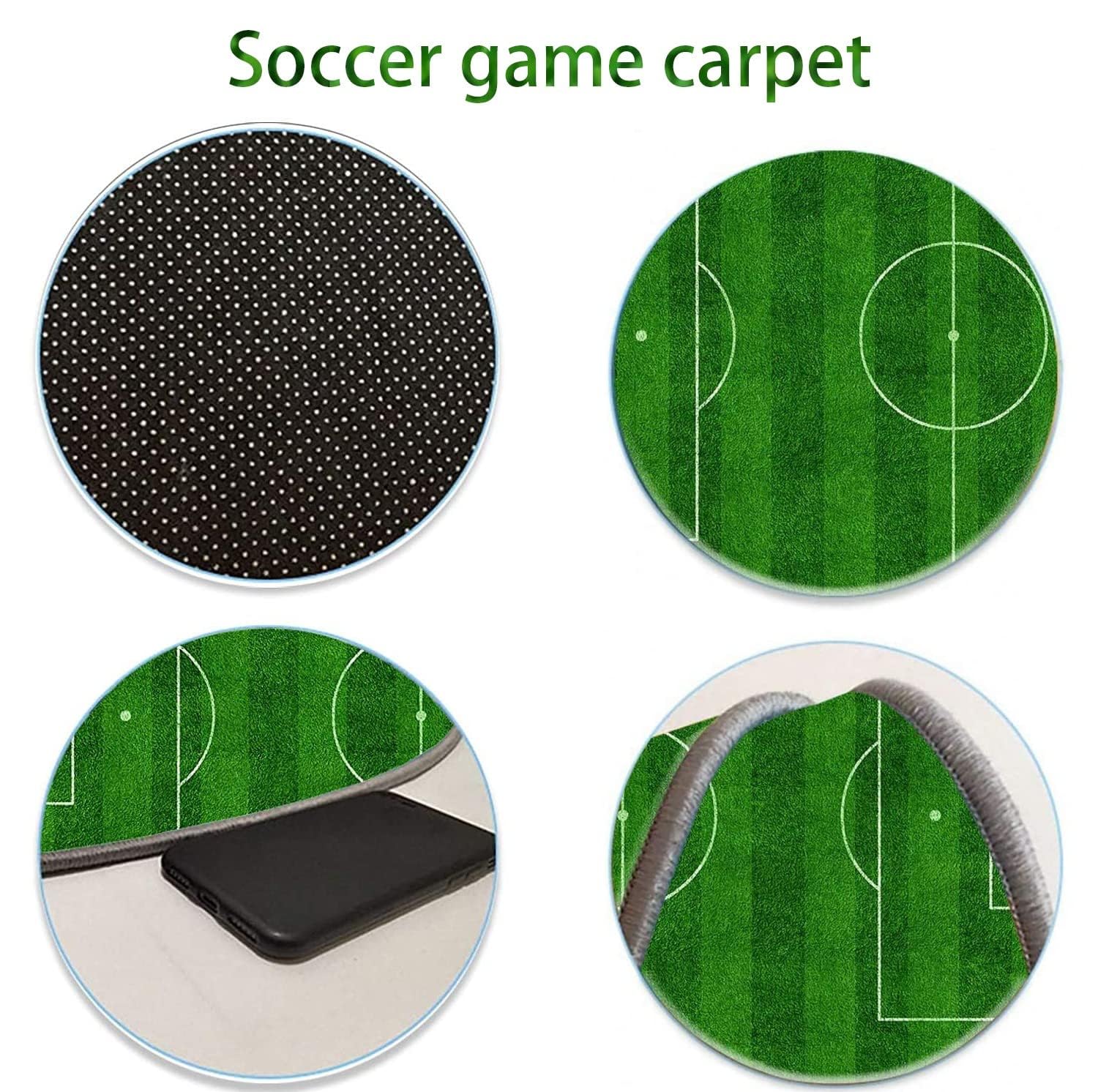 Tappeto Campo da Calcio per Bambini Tappetino Sportivo da Gioco