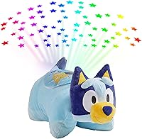 Pillow Pets Bluey Sleeptime Lite 16" Plush Night Light Projector - Rainbow Star Ceiling Lights Stuffed Animal for Kids Bedtime