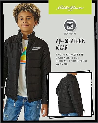 Miniatura 6 de Eddie Bauer Chaqueta de esquí para niños, abrigo impermeable 3 en 1 con aislamiento y chaqueta extraíble para niños y niñas (3-16)