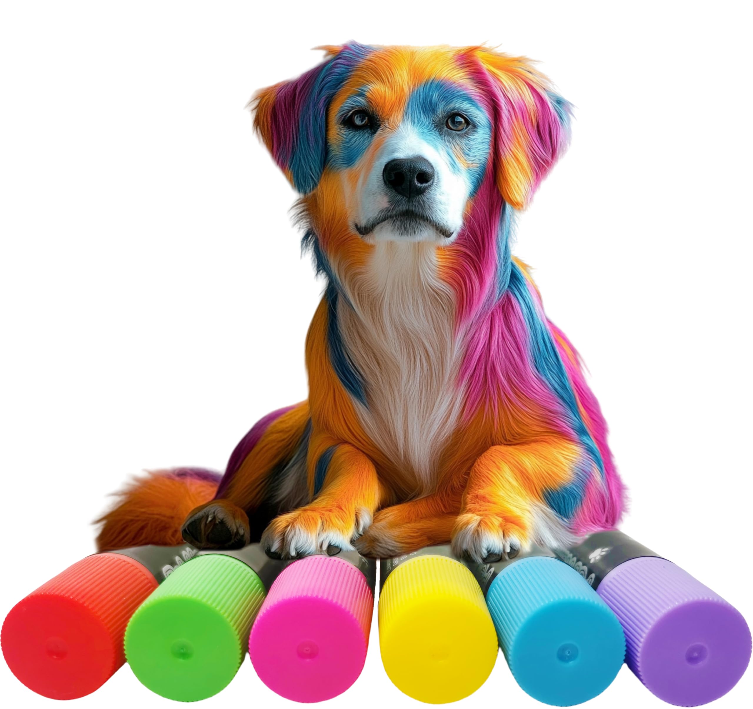 XANADU Dog Hair Dye for Dogs and Horses and Cats Animals, Washable and Temporary Hair Dye for Pet (6 Colors)