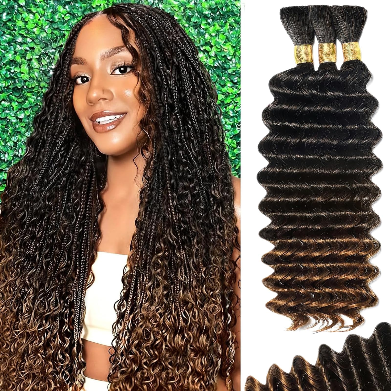 Boho Braids Hair Extensions - 20 Inch Curly Wave -31