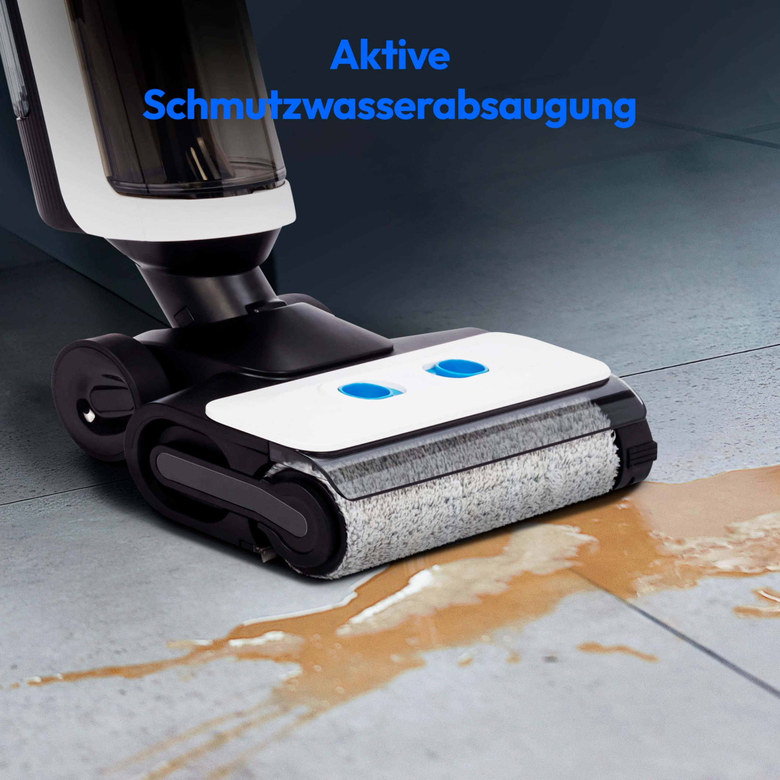 MEDION Saugwischer H20 (Nasssauger kabellos, Akku mit bis zu 30 Min Laufzeit, Bodenwischer elektrisch für Hartböden, getrennter Frischwasser und Schmutzwassertank, Selbstreinigungsfunktion)