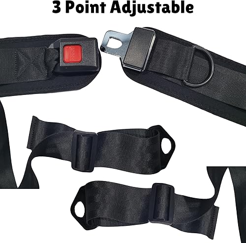 Miniatura 2 de Cinturón de seguridad acolchado para silla de ruedas, estilo automático, hebilla de metal, cinturón de posicionamiento (mediano) se adapta a la