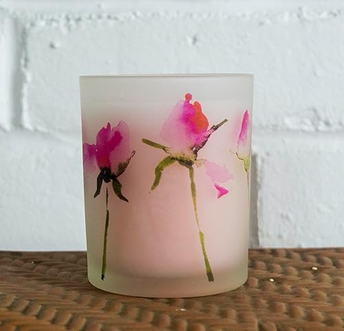 Miniatura 9 de SIA USA Vela de rosa de moda casera en maceta floral pintada