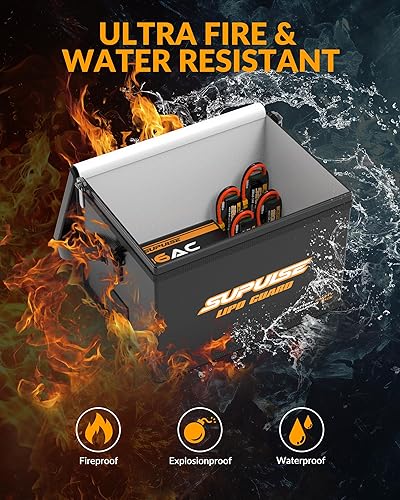 Miniatura 3 de SUPULSE Lipo Bolsa de batería ignífuga a prueba de explosiones Bolsa de gran capacidad para cargar batería y bolsa de protección de almacenamiento