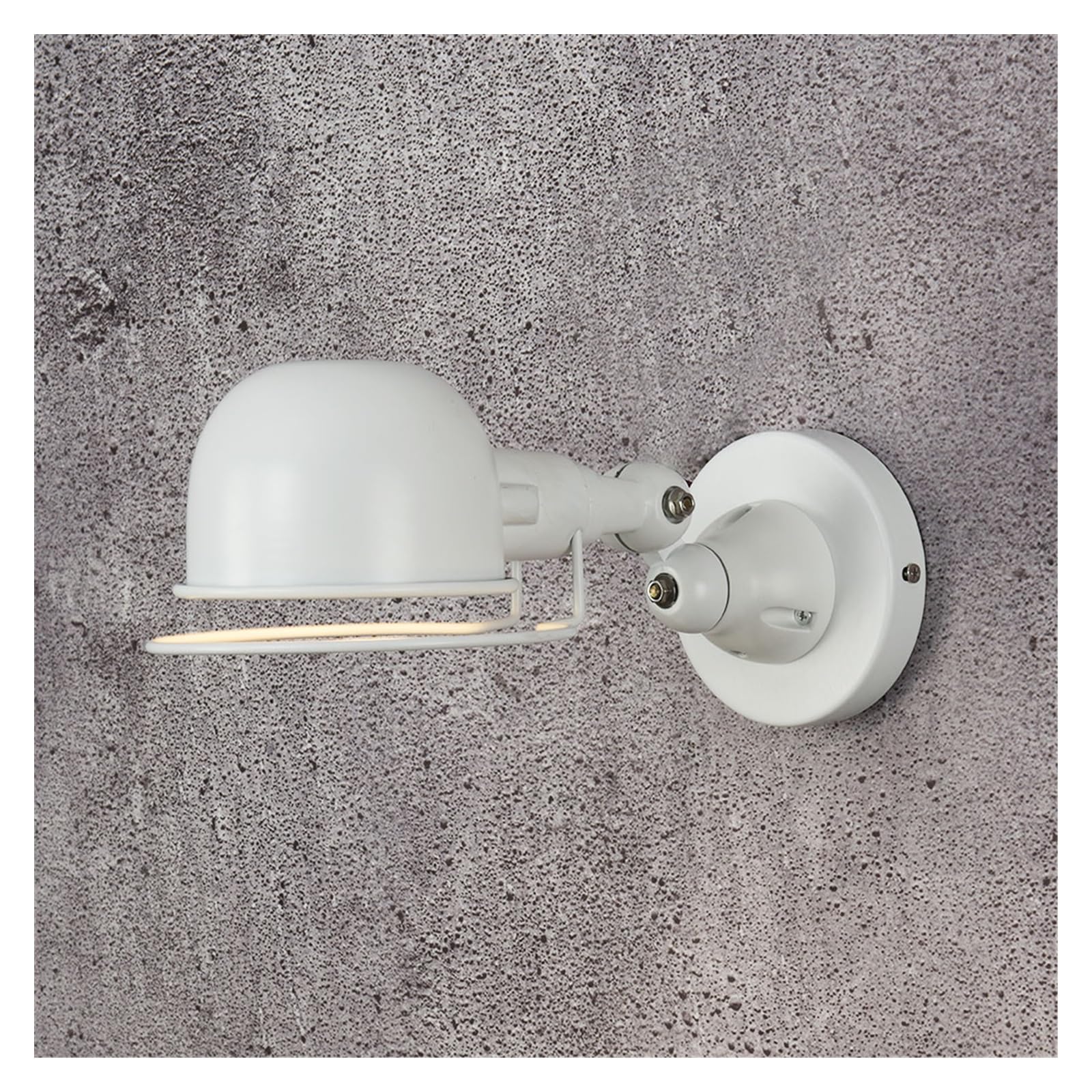 Genérico Lámpara de pared Jielde ajustable de estilo Industrial nórdico clásico, aplique de pared en V, luces LED for sala de estar, dormitorio y baño(W12146L white,With switch)