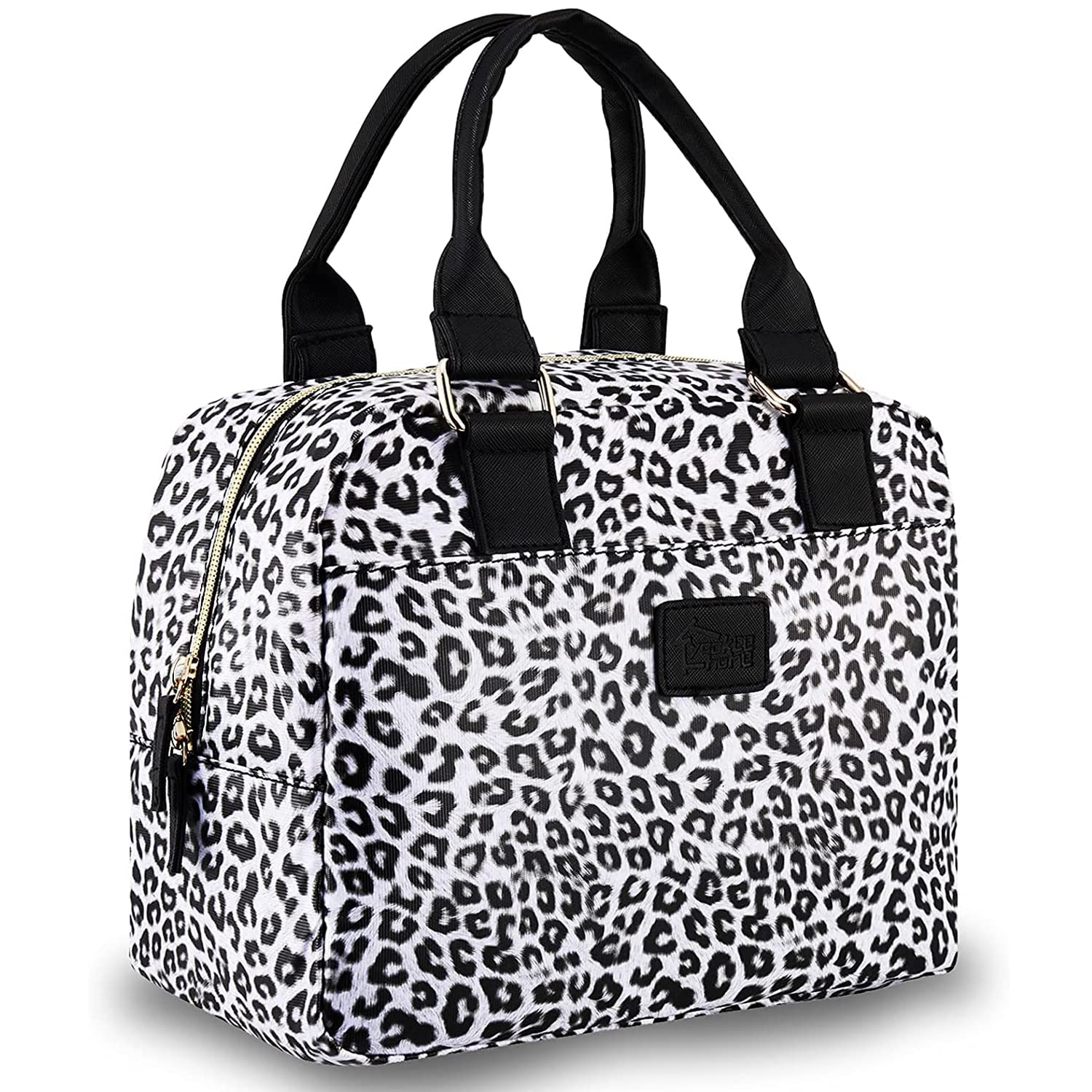 yookee home Shiny Insulated Lunch Bags for Women Waterproof Adult Lunch Box for Women Gray Large Capacity Lunch Cooler Bag Cute Purse Lunchbag for Ladies for Work Outdoor Travel