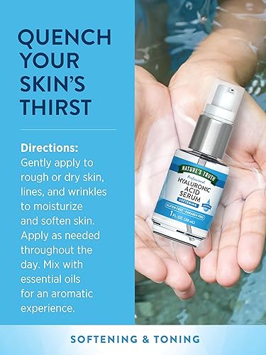 Miniatura 4 de Nature's Truth Suero de ácido hialurónico para la piel | 1 fl oz | Líquido tópico
