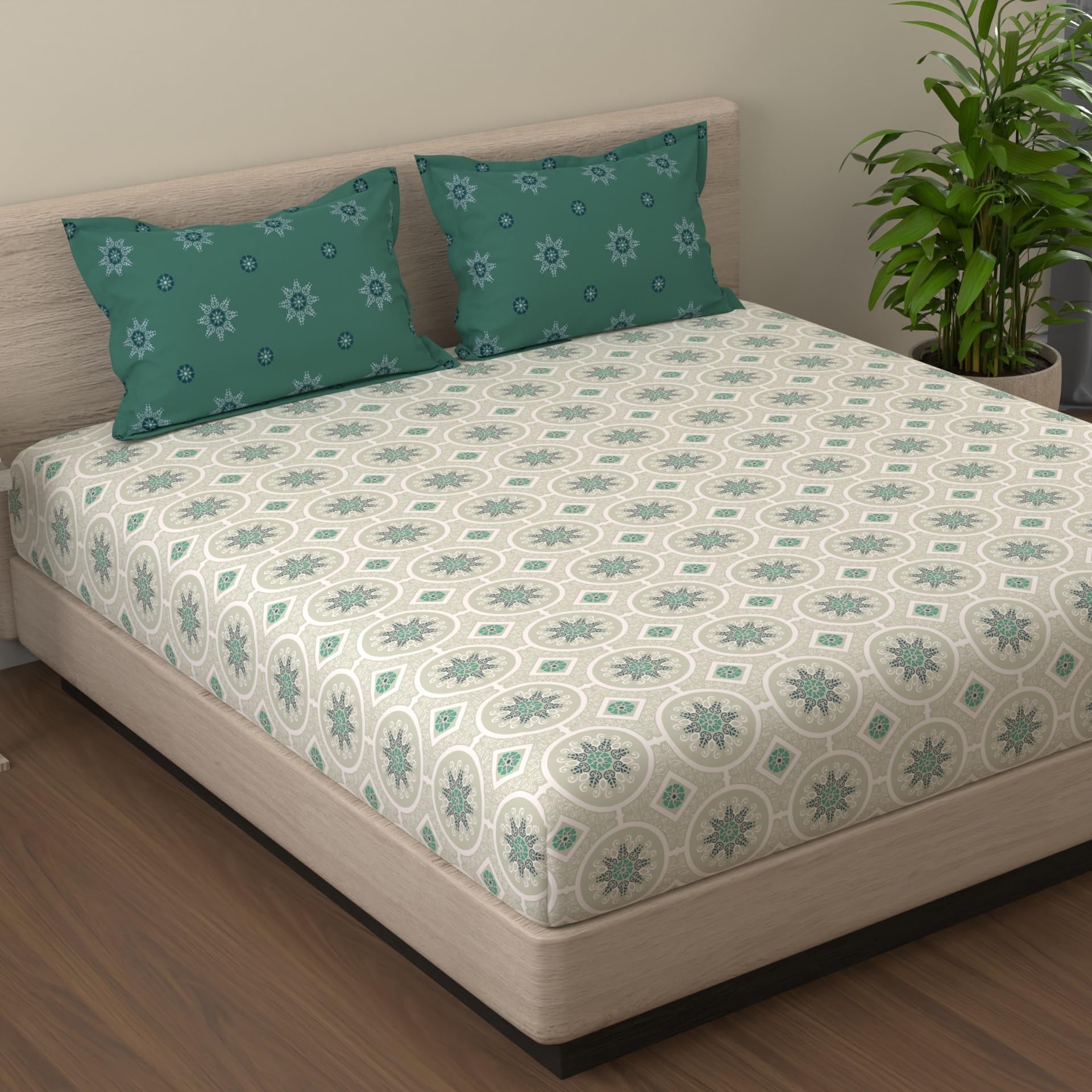 HUESLAND Mandala Bedsheets - Queen Size Cotton -2