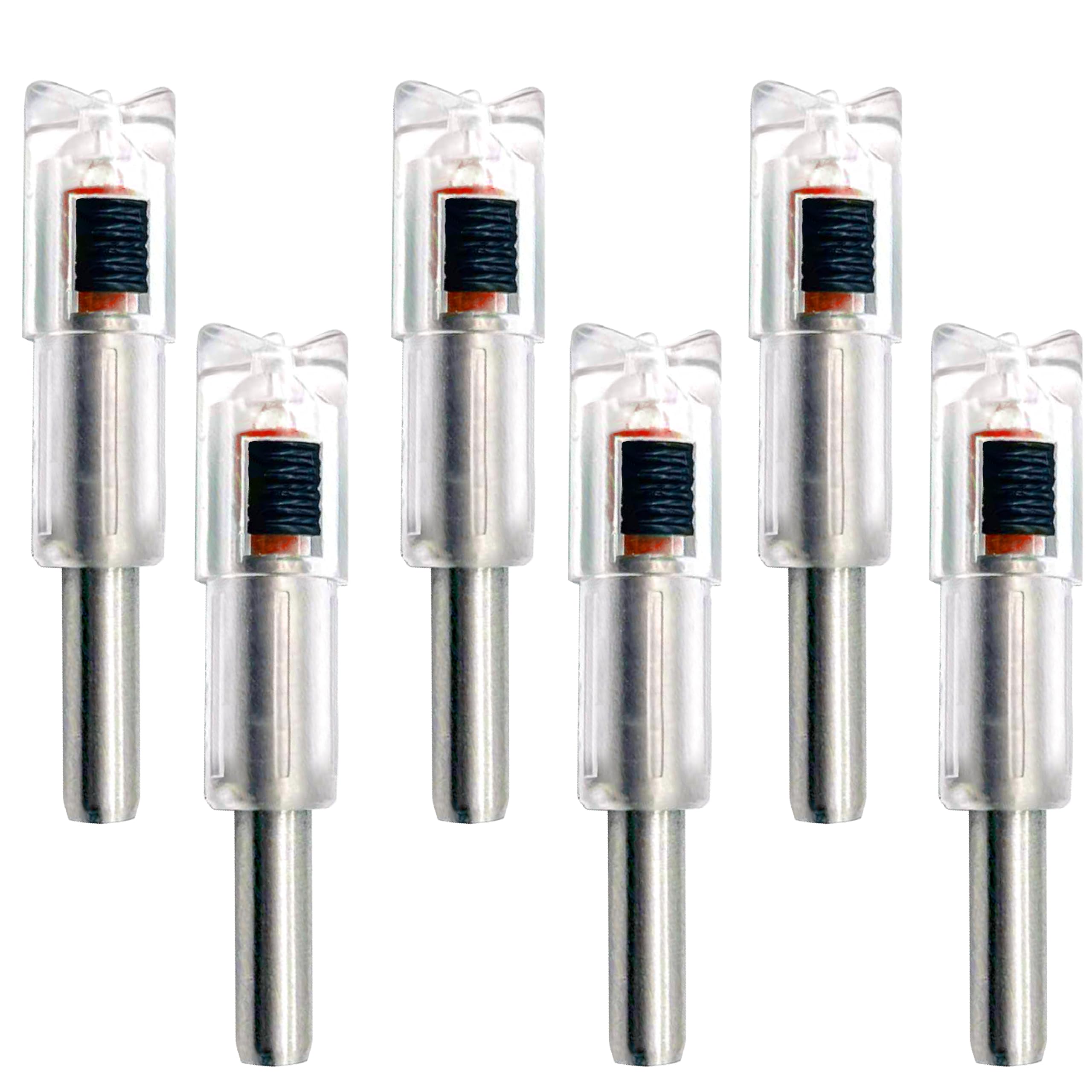DEEPOWER Lighted Nocks for Crossbow Bolts 6-Pack Arrow Nocks for .300