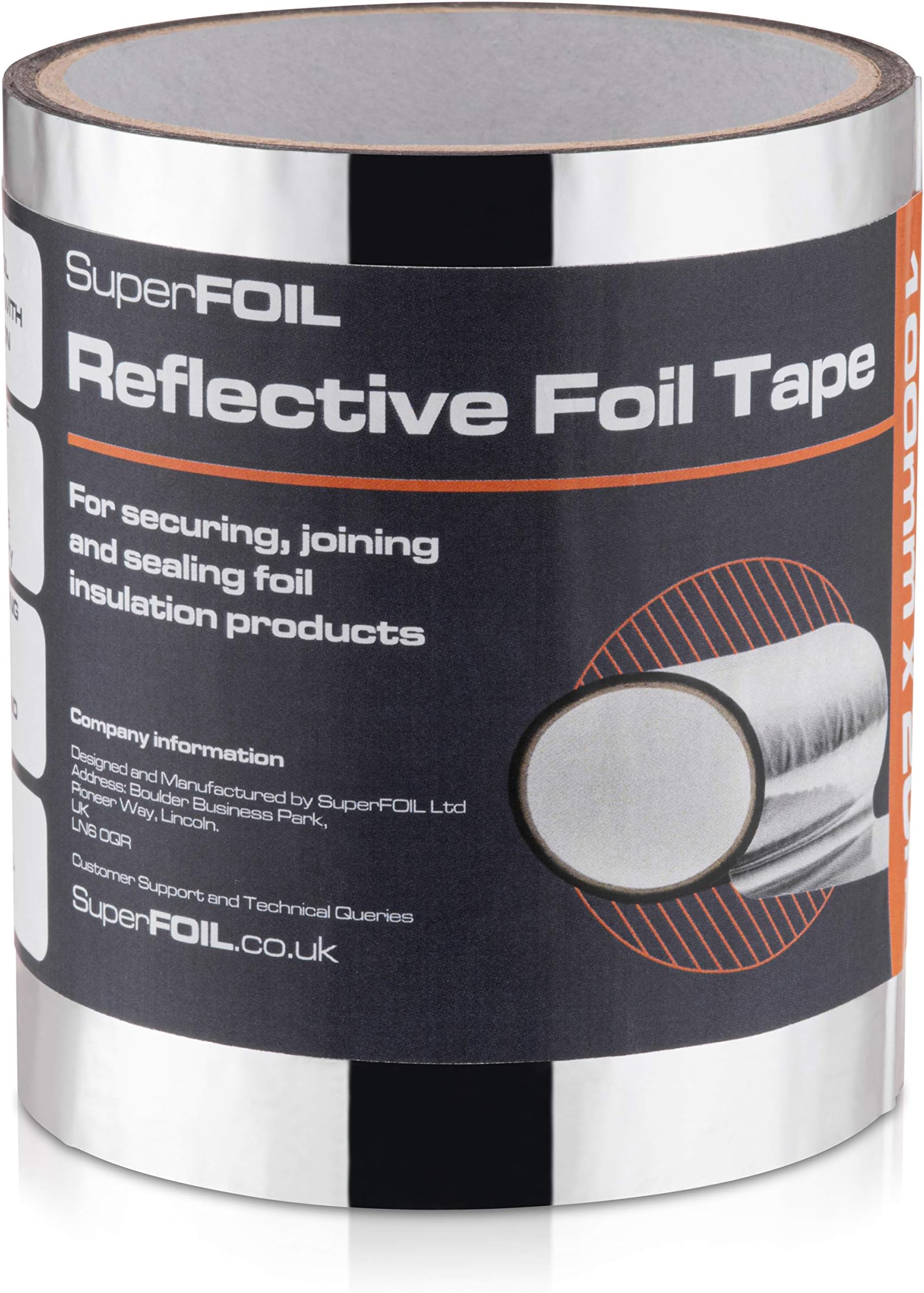 Foil Tape - Thermal Reflective Peel and Stick Foil Tape for Sealing Seams and Edges 100mm x 20m