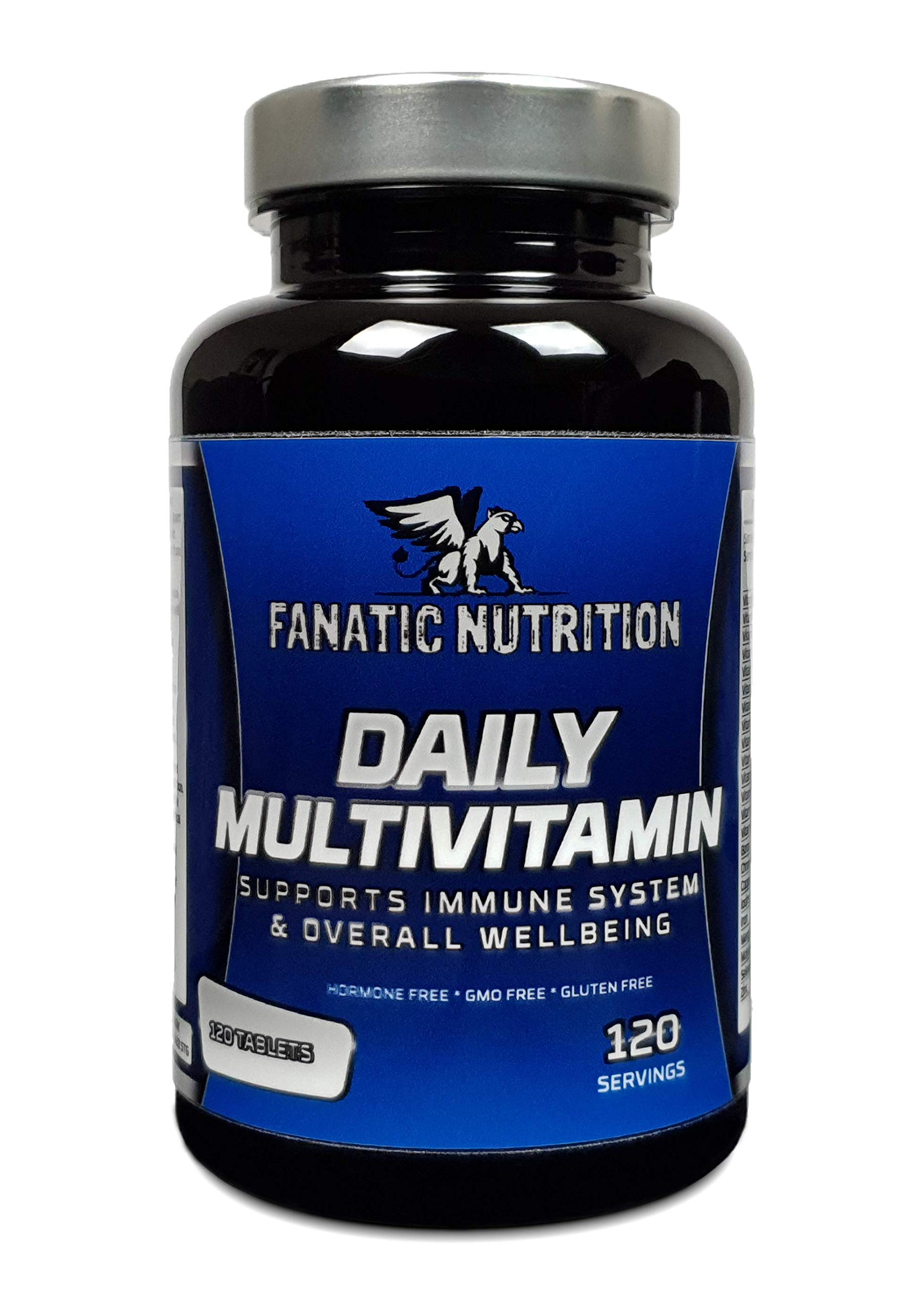 Fanatic Nutrition Daily Multivitamin, 23 Vitamins and Minerals, 100% Recommended Daily Intake,120 Servings, 120 Tablets