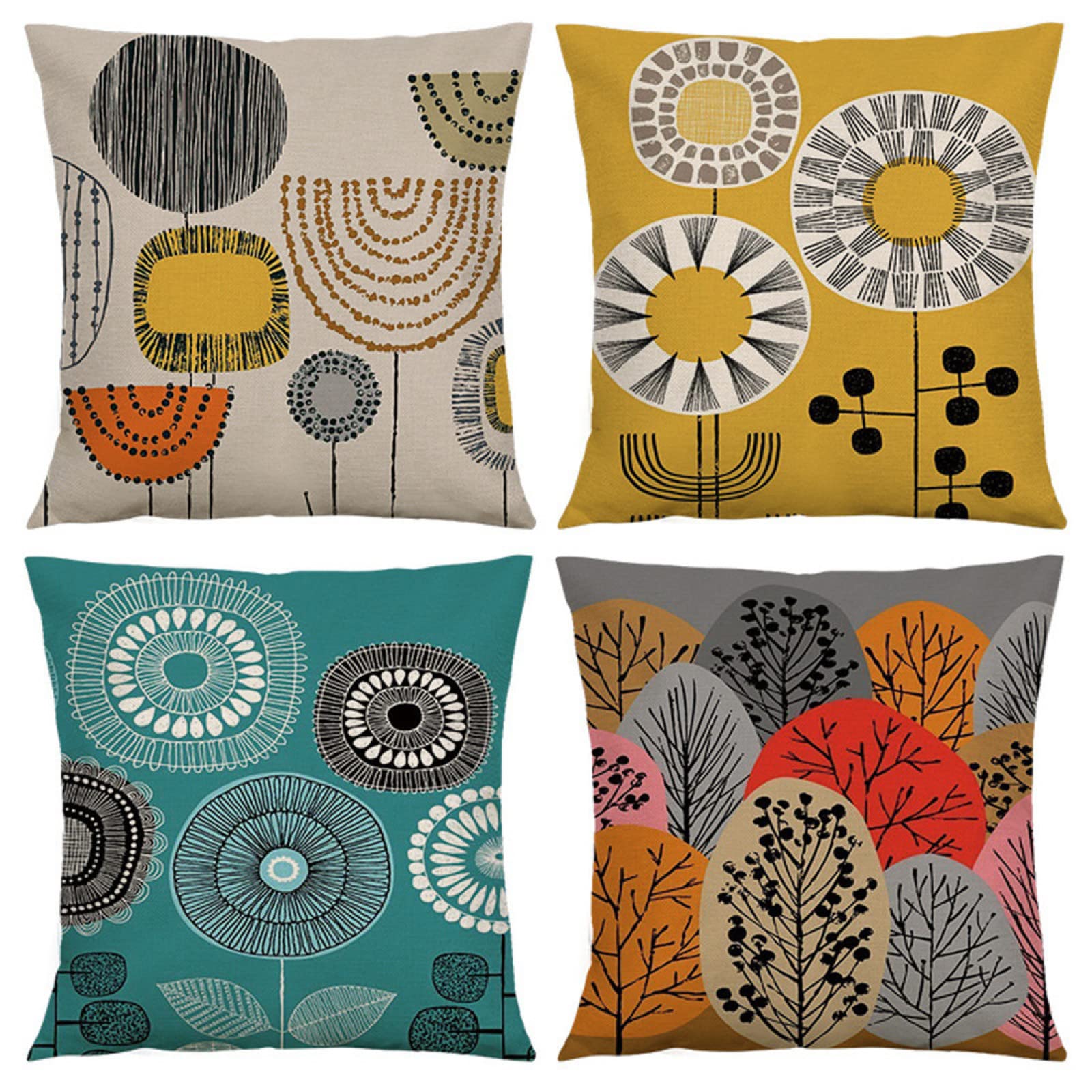 Housse de coussin 65x65cm double face avec fermeture éclair invisible