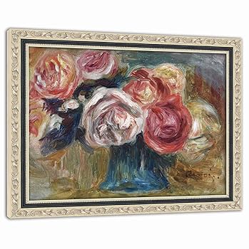 ピエール オーギュスト ルノワール 花瓶の花 薔薇 インテリア 額縁 アート ピエール オーギュスト ルノワール 花瓶の花 薔薇 インテリア