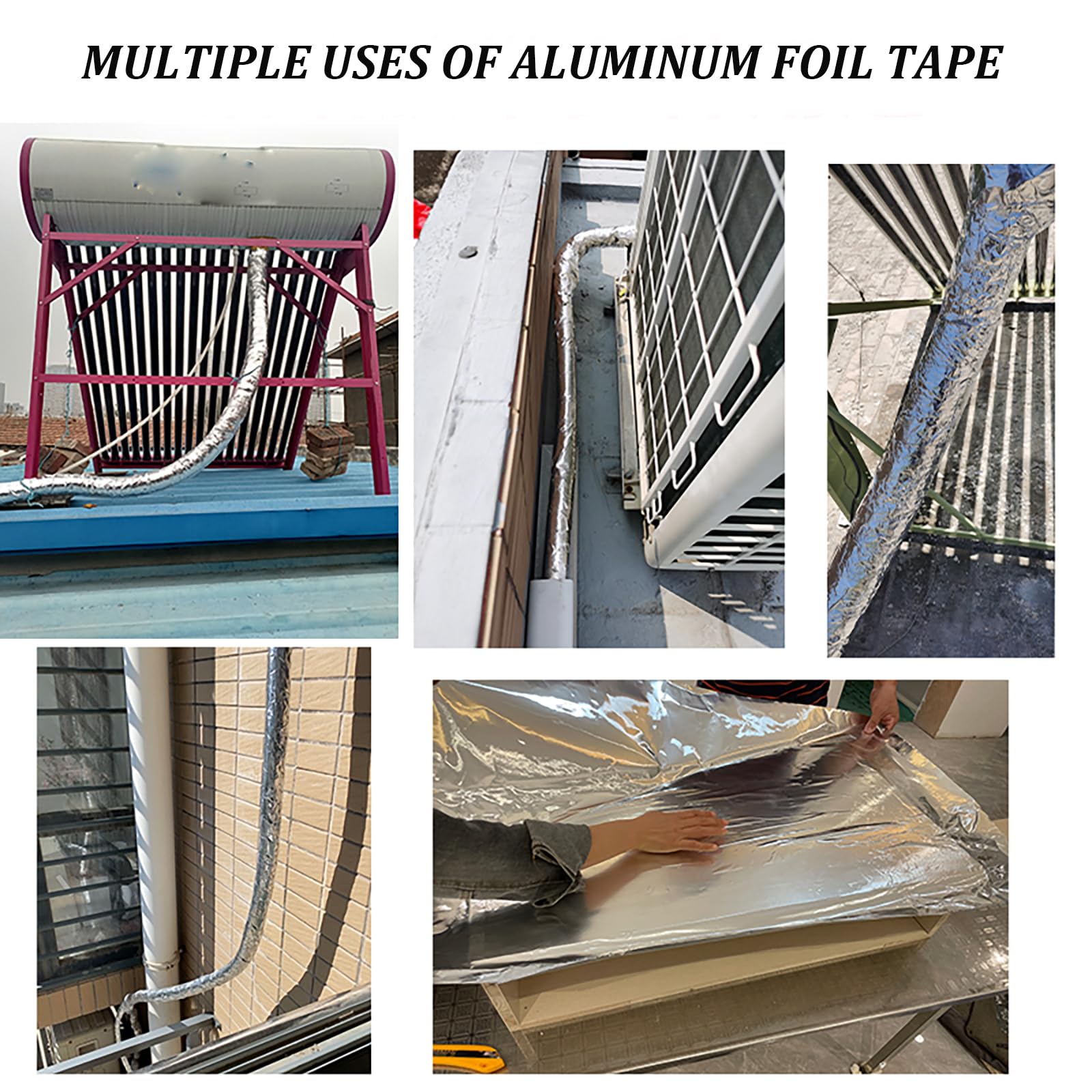 Taśma z folii aluminiowej o grubości 0,06–0,15 mm, szerokości 100 cm x długości 20 m