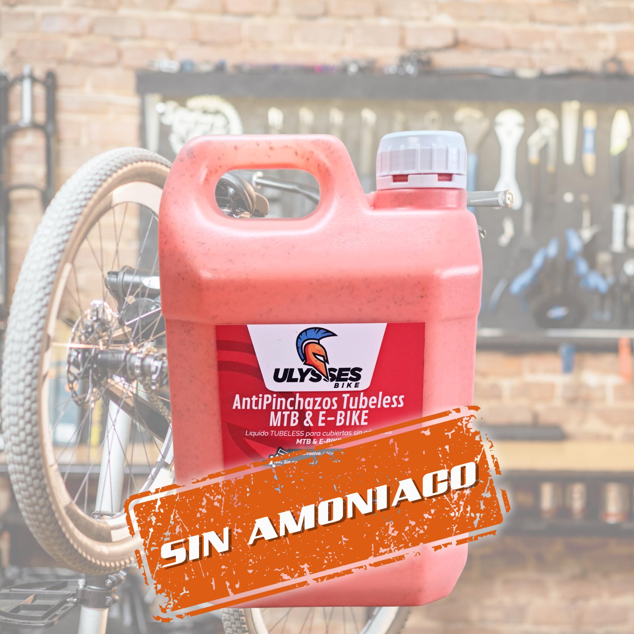 Liquide anti-crevaison sans ammoniaque pour vélo sans ammoniaque pour réparation de crevaisons de vélo, kit de réparation de pneus, gel anti-crevaison pour seringue Tubeless (2 litres)
