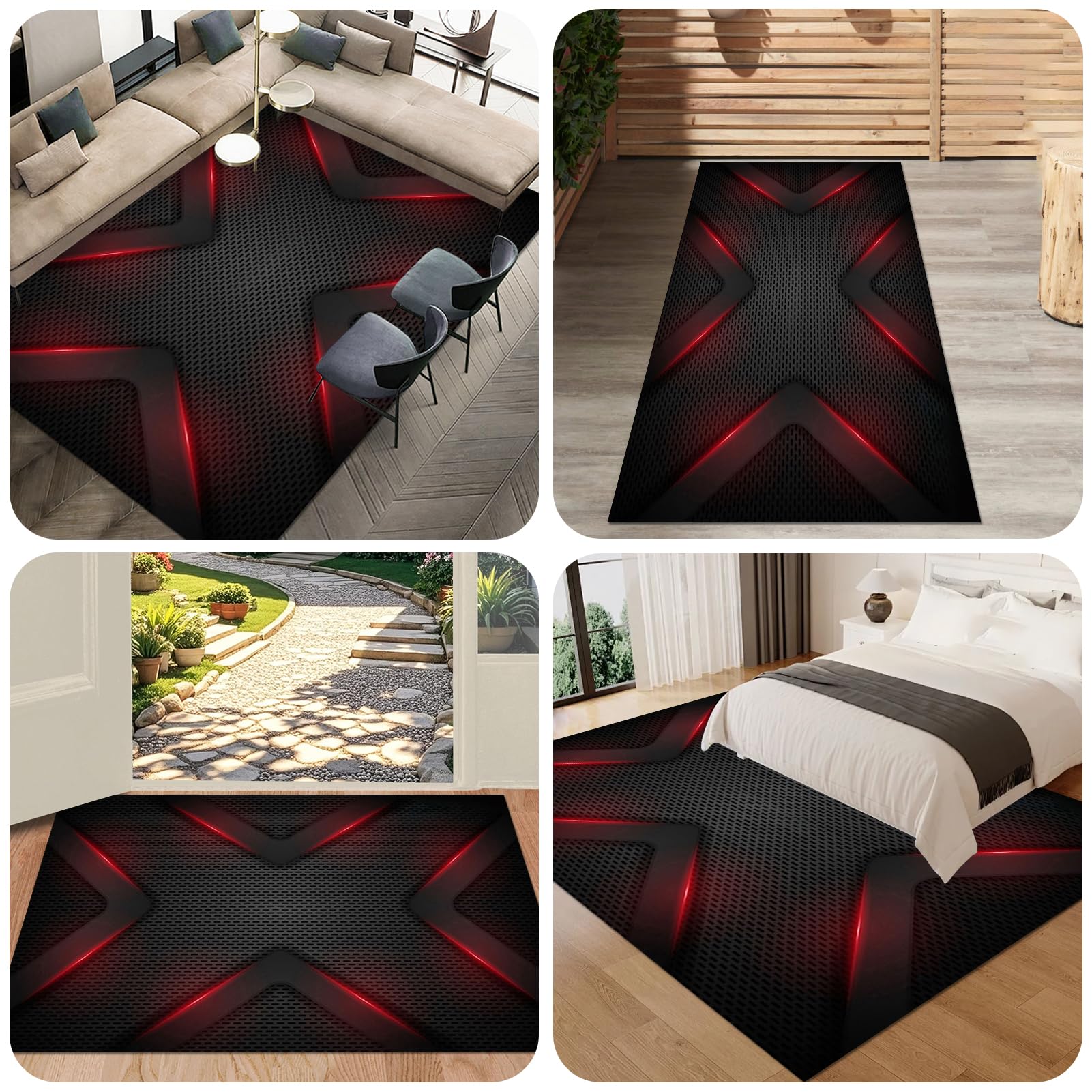 Tapis de Chaise Gaming Tapis Protège-Sol Bureau Antidérapant 90 x 120 cm