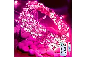 Twinkling Pink Fairy Lights Plug In for Enchanting Decor